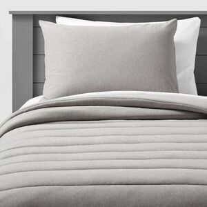 Pillowfort - Twin Channel Jersey Comforter Set Gray - Pillowfor Gray